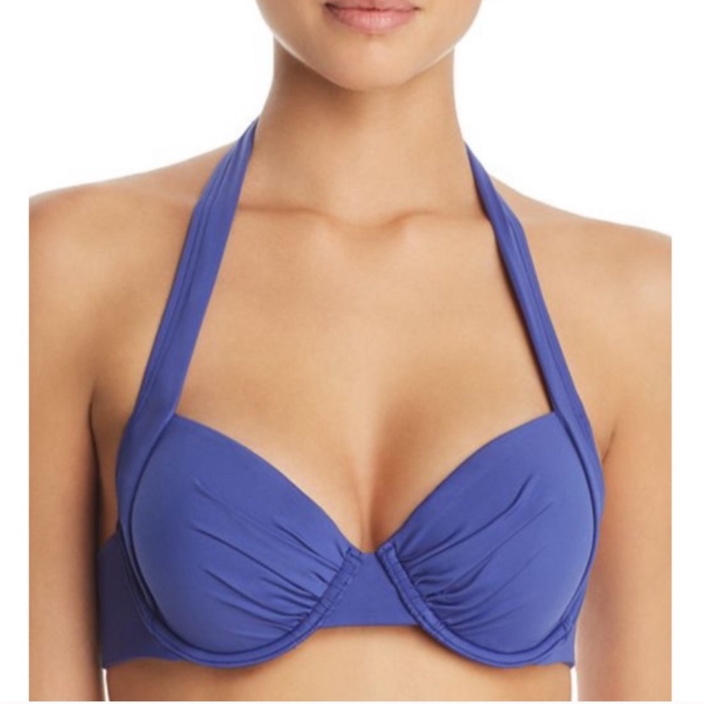 TOMMY BAHAMA Pearl Solis Blue Full Cup Swim Top 34B